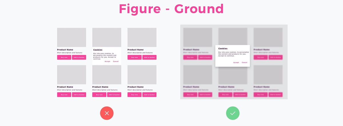 Law of Figure-Ground on Custom Website Design